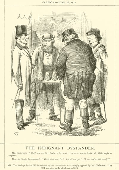 Vihaantunut sivustakatsoja tekijältä after John Tenniel
