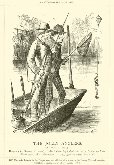 The Jolly Anglers, A Holiday Idyll tekijältä after John Tenniel