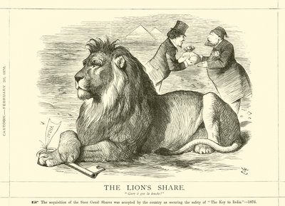 Lionit jakavat tekijältä after John Tenniel