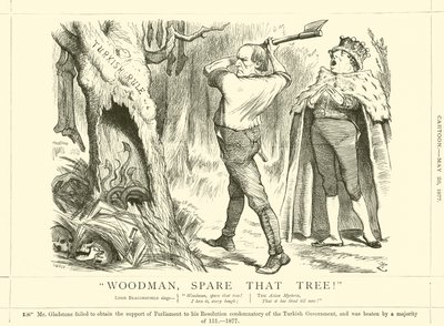 Woodman, säästä se puu! tekijältä after John Tenniel
