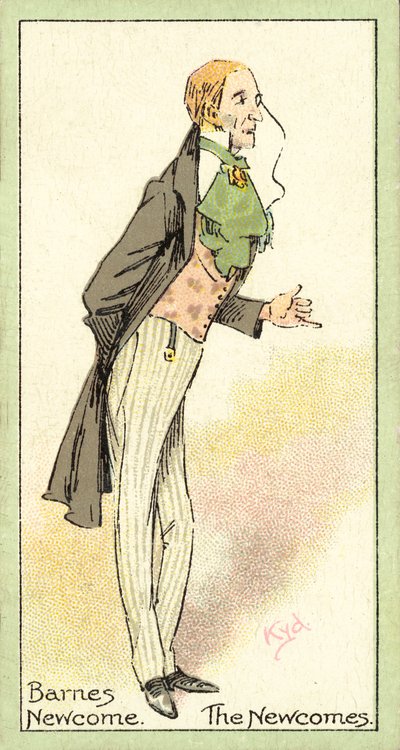 Barnes Newcome, Newcomes (chromolitho) tekijältä after Joseph Clayton Clarke