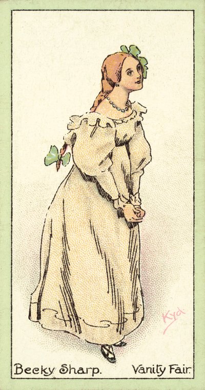 Becky Sharp, Vanity Fair (chromolitho) tekijältä after Joseph Clayton Clarke