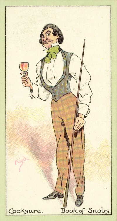 Cocksure, Snobien kirja (chromolitho) tekijältä after Joseph Clayton Clarke