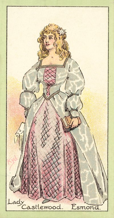 Lady Castlewood, Esmond (chromolitho) tekijältä after Joseph Clayton Clarke