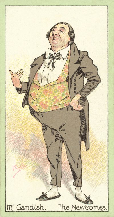 Herra Gandish, The Newcomes (chromolitho) tekijältä after Joseph Clayton Clarke