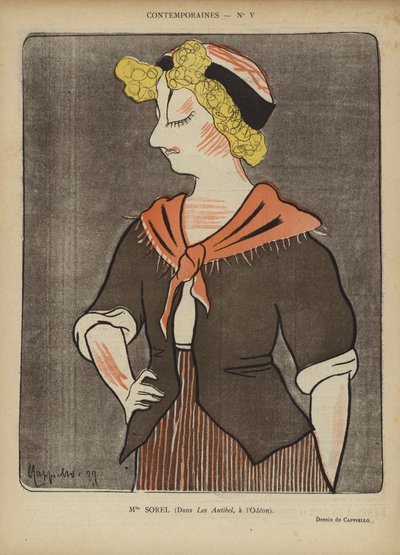 Neiti Sorel, kuvitus Le Rirelle tekijältä after Leonetto Cappiello