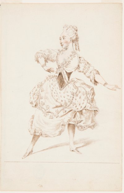 Balettitanssija, Mademoiselle Marie Allard tekijältä after Louis Carrogis, called Carmontelle