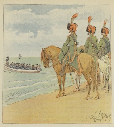 Bonaparte lähtee Egyptistä tekijältä after Louis Charles Bombled