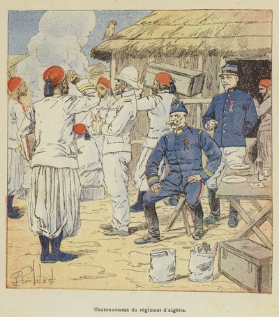 Algerian rykmentin kantoni tekijältä after Louis Charles Bombled