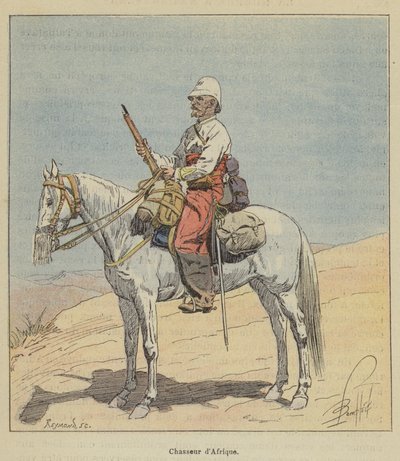 Afrikkalainen metsästäjä tekijältä after Louis Charles Bombled