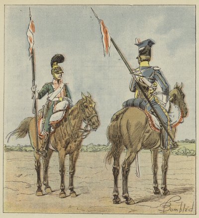Chevau-sytyttimiä, ranskalaisia ​​lantsereita, puolalaisia tekijältä after Louis Charles Bombled