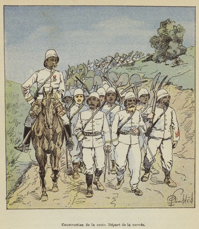 Tien rakentaminen, Corveen lähtö tekijältä after Louis Charles Bombled