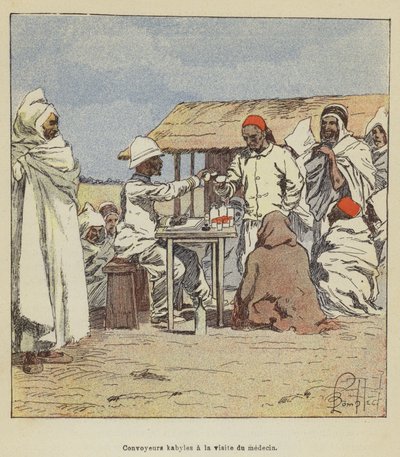 Kabyle kuljettimet lääkärin käynnille tekijältä after Louis Charles Bombled