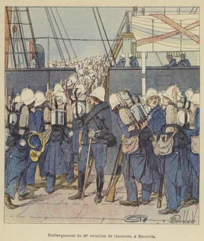 Chasseurs-pataljoonan 40. nousu Marseillessa tekijältä after Louis Charles Bombled
