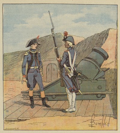 Vuonna 1787 Napoleon liittyi La Feren rykmenttiin tekijältä after Louis Charles Bombled