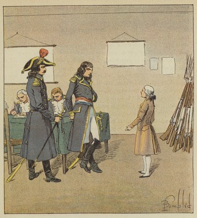 Eugene de Beauharnais saa isänsä miekan Bonapartelta tekijältä after Louis Charles Bombled