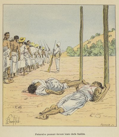 Fahavalot kulkevat pääkivääriensä edestä tekijältä after Louis Charles Bombled