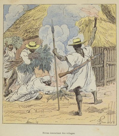 Hovas polttaa kyliä tekijältä after Louis Charles Bombled