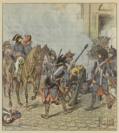 Päivä 13. Vendemiaire, Bonaparte kulki Saint-Rochin osissa tekijältä after Louis Charles Bombled
