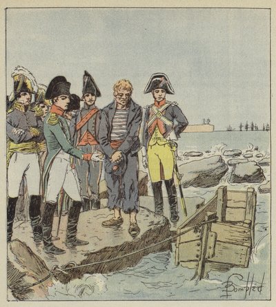 Keisari ja englantilainen merimies Boulognen leirillä tekijältä after Louis Charles Bombled