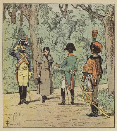 Keisari kuulustelee vakoojaa Elyseeessä tekijältä after Louis Charles Bombled
