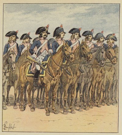 Italian ratsuväki ja armeijat tekijältä after Louis Charles Bombled