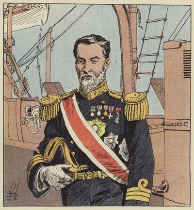 Lamiral Togo, Japanin armeijan komentaja Port-Arthurin edessä tekijältä after Louis Charles Bombled