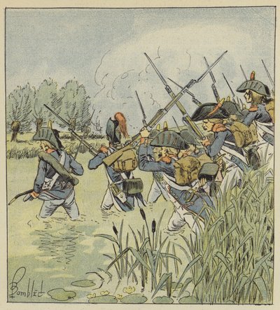 Ranskan armeija ylittää Piaven tekijältä after Louis Charles Bombled