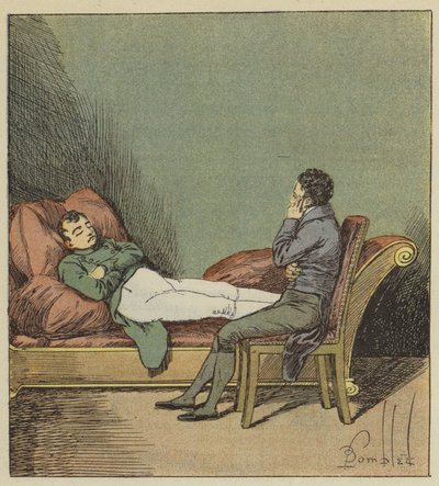 Las Cases nukkumaan Napoleonin tekijältä after Louis Charles Bombled