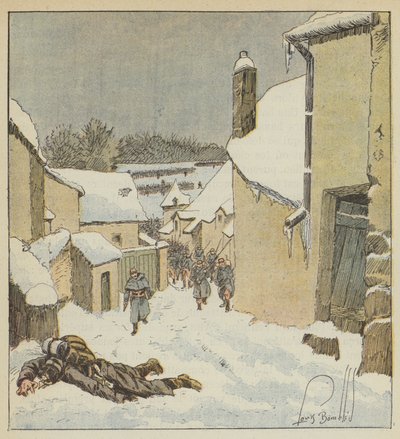 59th March ja Indre-et-Loire -mobiilit valtaavat Baullen viholliselta tekijältä after Louis Charles Bombled