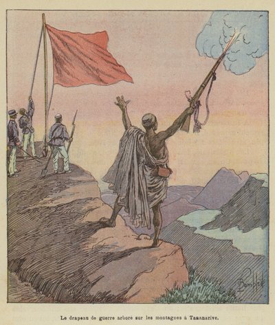 Antananarivon vuorilla liehuu sotalippu tekijältä after Louis Charles Bombled