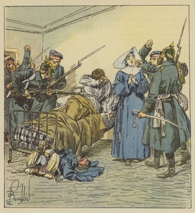 Preussilaisilla on Boulevard Negrierin ambulanssi tekijältä after Louis Charles Bombled
