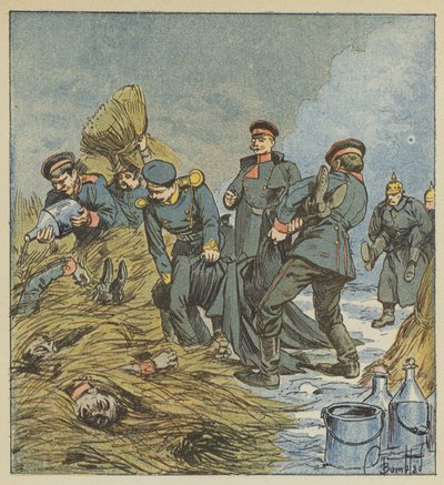 Preussilaiset polttavat kuolleensa tekijältä after Louis Charles Bombled