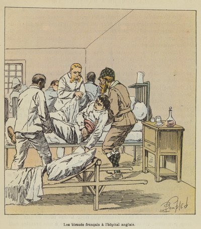 Ranskalaiset haavoittuivat englantilaisessa sairaalassa tekijältä after Louis Charles Bombled