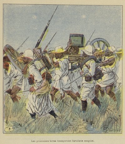 Hovan vangit kantavat valloitettua tykistöä tekijältä after Louis Charles Bombled