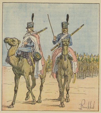 Napoleon loi dromedaarirykmenttejä tekijältä after Louis Charles Bombled