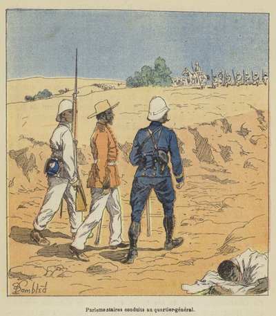 Parlamenttiedustajat vietiin päämajaan tekijältä after Louis Charles Bombled