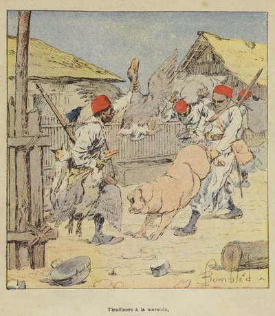 Ryöstelevät taistelijat tekijältä after Louis Charles Bombled