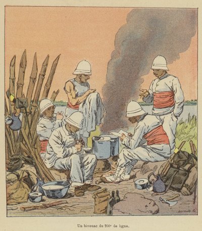 200. rivin bivouac tekijältä after Louis Charles Bombled
