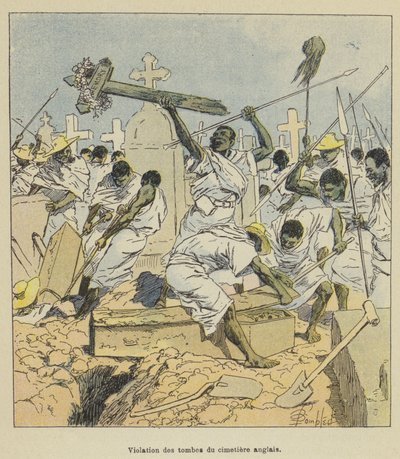 Englannin hautausmaan hautojen rikkominen tekijältä after Louis Charles Bombled