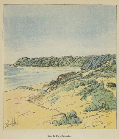 Näkymä Fort-Dauphinille tekijältä after Louis Charles Bombled