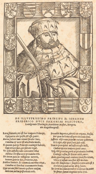 John Frederic Magnanimous, vaalivaatteissa tekijältä after Lucas Cranach the Younger
