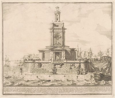 Prima Macchina Kiinalle 1750: Napolin uusi laituri tekijältä after Michelangelo Specchi Jérôme Charles Bellicard