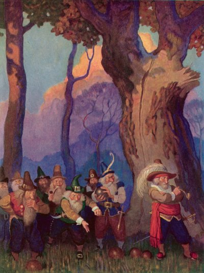Kuvitus Rip Van Winklelle tekijältä after Newell Convers Wyeth