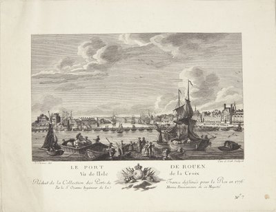 Rouenin satama (Le port de Rouen) tekijältä after Nicolas Marie Ozanne