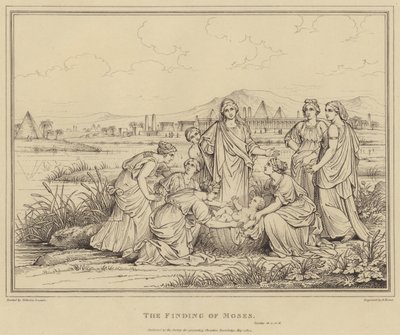 Mooseksen löytö, Exodus tekijältä after Nicolas Poussin