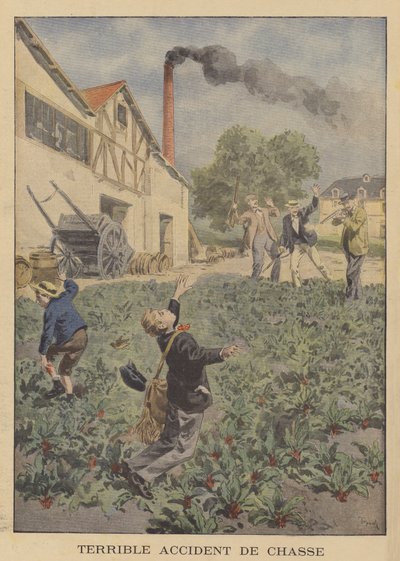 Kauhea metsästysonnettomuus tekijältä after Oswaldo Tofani