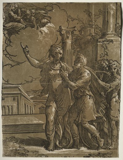 Tiburtine Sibyl ja keisari Augustus tekijältä after Parmigianino