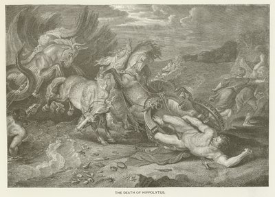Hippolytuksen kuolema tekijältä after Peter Paul Rubens