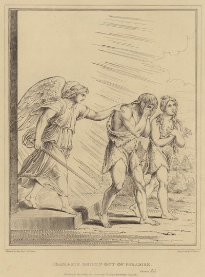 Aadam ja Eeva ajettiin pois paratiisista, Genesis tekijältä after Raphael